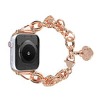 Correa Apple Watch, de cadena con corazón, para mujer, modelo Donatia