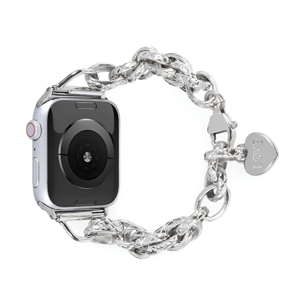 Correa Apple Watch, de cadena con corazón, para mujer, modelo Donatia