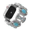 Correa Apple Watch, de aspecto celta, adornada con turquesas, para mujer, modelo Séraphine