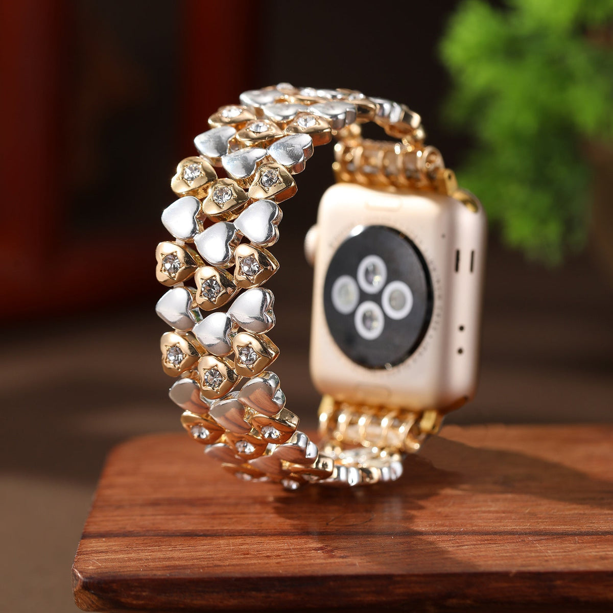 Correa Apple Watch, con motivo de corazones, para mujer, modelo Jimena