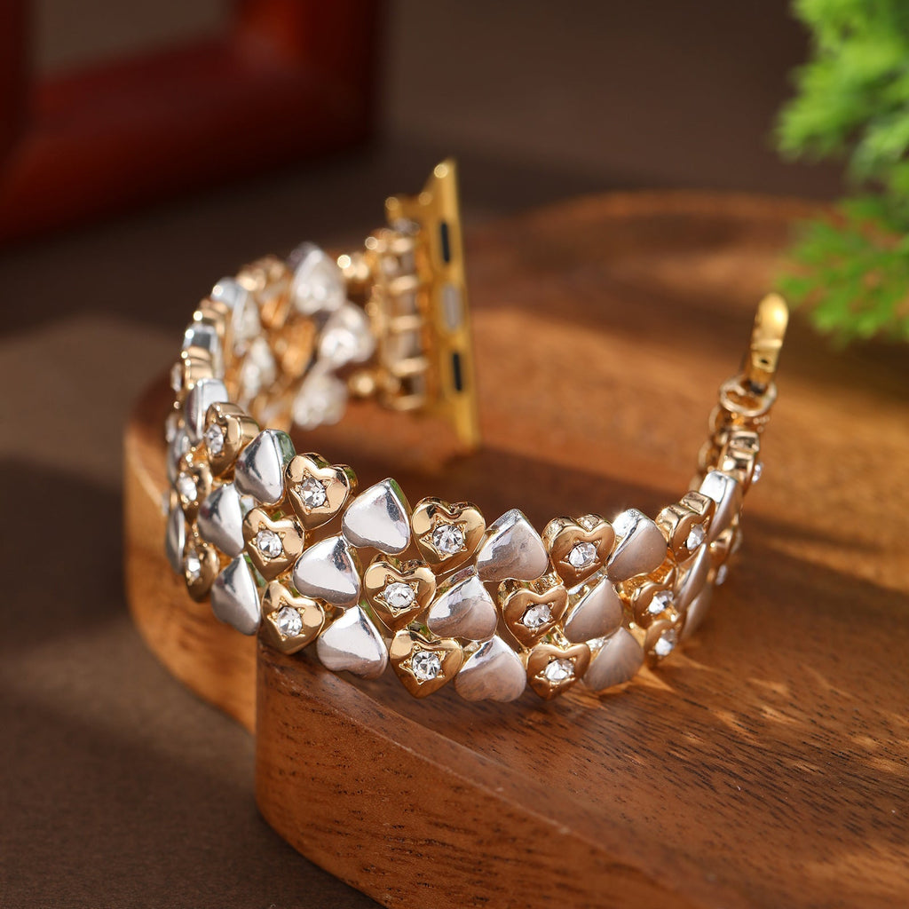 Correa Apple Watch, con motivo de corazones, para mujer, modelo Jimena