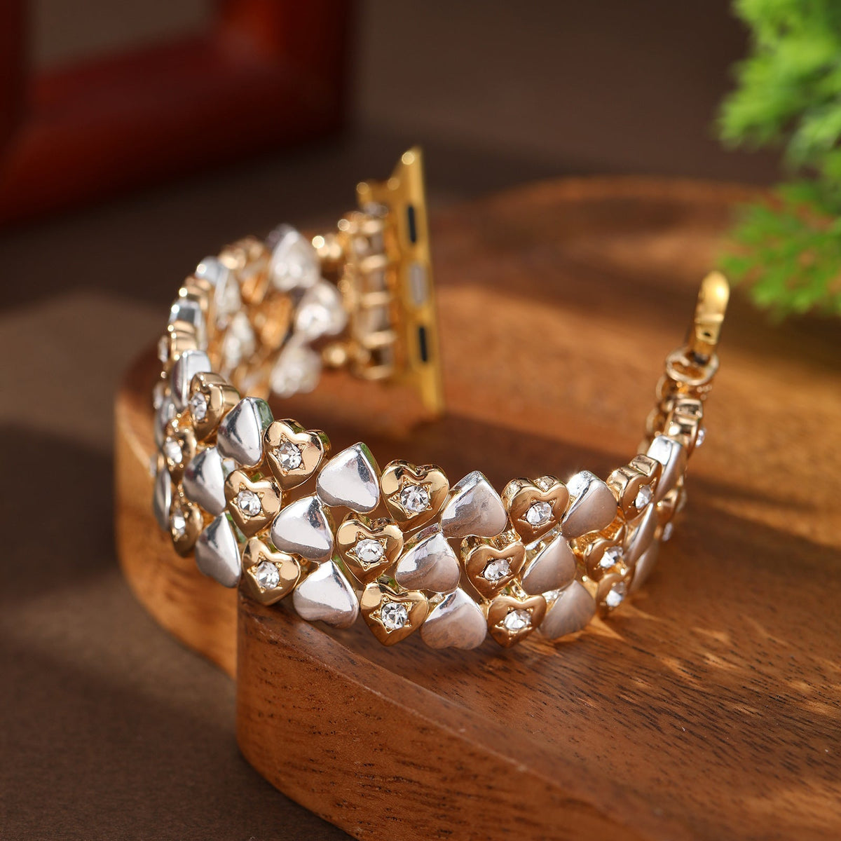 Correa Apple Watch, con motivo de corazones, para mujer, modelo Jimena