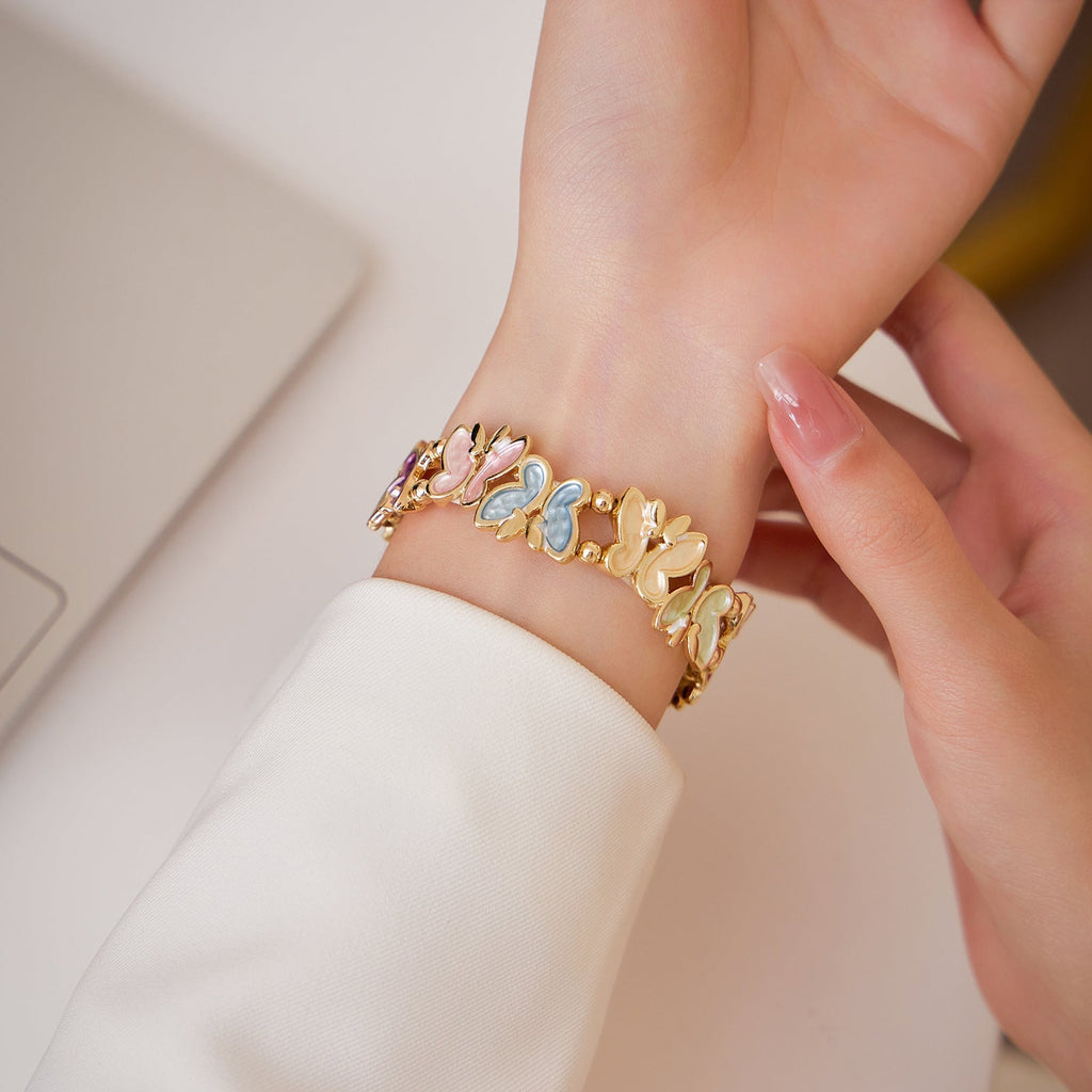 Correa Apple Watch, con motivo de mariposas, para mujer, modelo Florencia