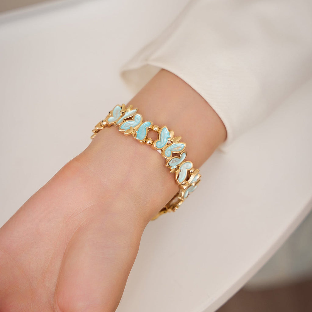 Correa Apple Watch, con motivo de mariposas, para mujer, modelo Florencia