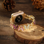 Correa Apple Watch, con motivo de mariposas, para mujer, modelo Florencia