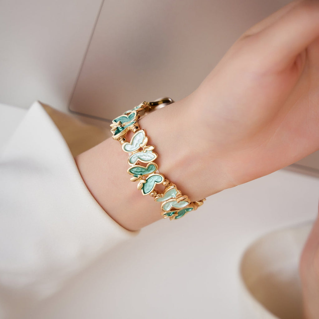 Correa Apple Watch, con motivo de mariposas, para mujer, modelo Florencia
