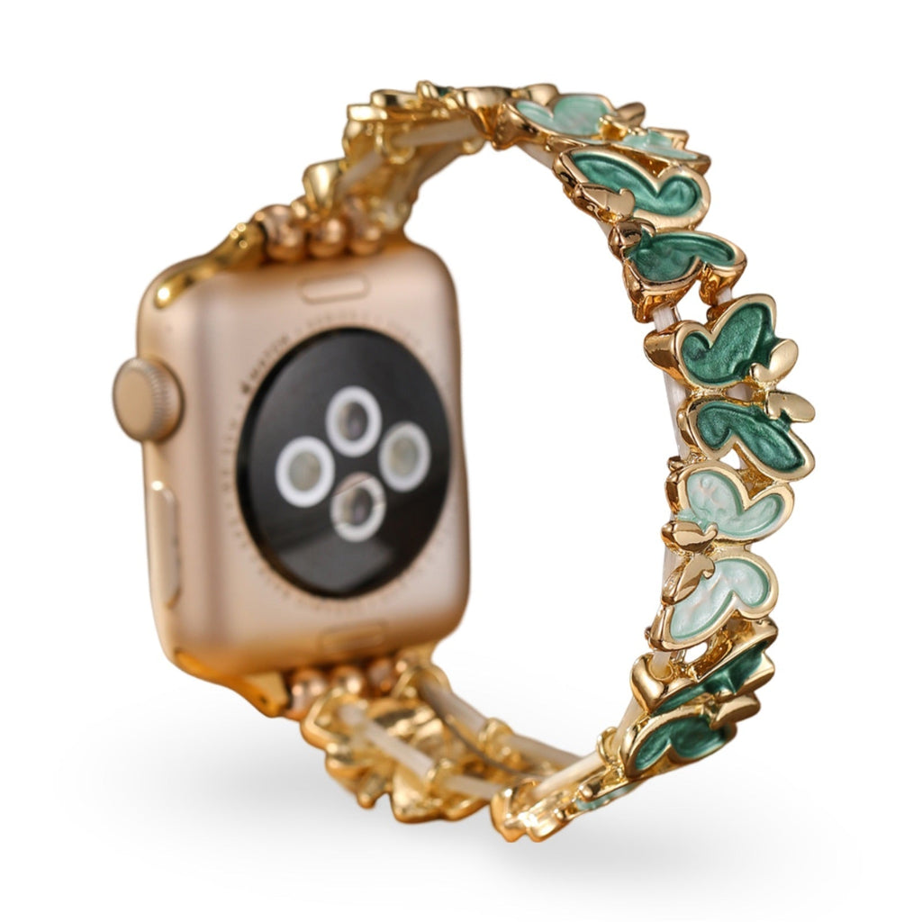 Correa Apple Watch, con motivo de mariposas, para mujer, modelo Florencia