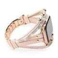 Correa Apple Watch multi-hilos, con strass y trenzado, para mujer, modelo Melona