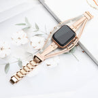 Correa Apple Watch multi-hilos, con strass y trenzado, para mujer, modelo Melona