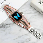 Correa Apple Watch multi-hilos trenzada, charm árbol de la vida, para mujer, modelo Ténecia