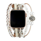 Correa Apple Watch multi-hilos trenzada, charm árbol de la vida, para mujer, modelo Ténecia