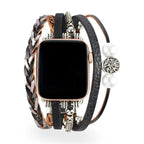 Correa Apple Watch multi-hilos trenzada, charm árbol de la vida, para mujer, modelo Ténecia