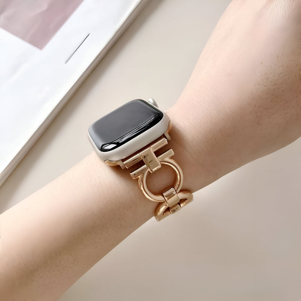 Correa Apple Watch, de diseño circular, para mujer, modelo Anima