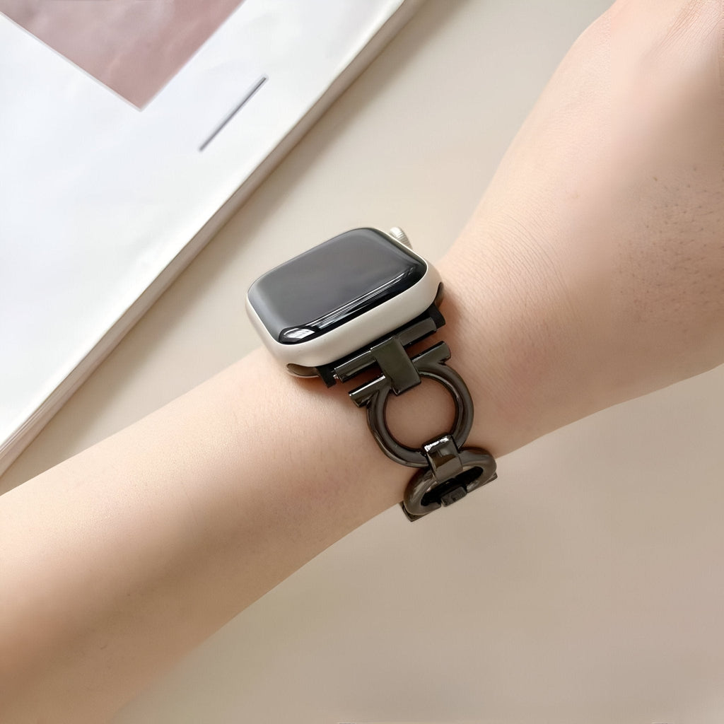 Correa Apple Watch, de diseño circular, para mujer, modelo Anima