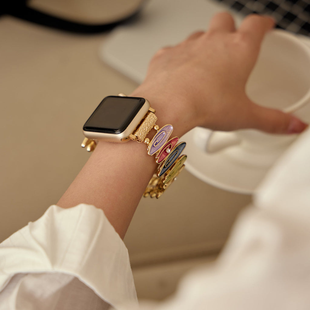 Correa Apple Watch, de look colorido, para mujer, modelo Marisol