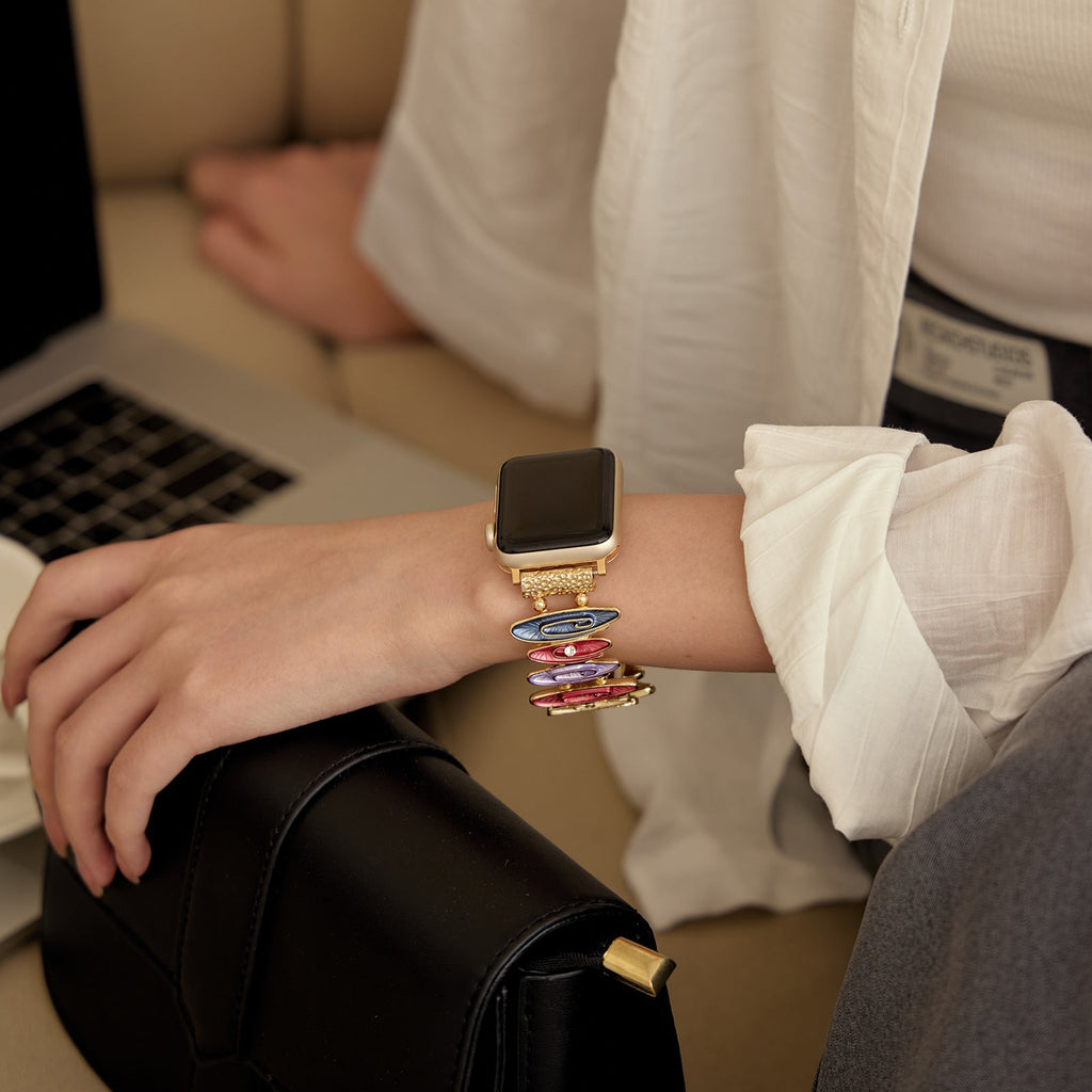 Correa Apple Watch, de look colorido, para mujer, modelo Marisol