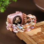 Correa Apple Watch, con pétalos brillantes, para mujer, modelo Raquel