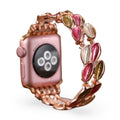 Correa Apple Watch, con pétalos brillantes, para mujer, modelo Raquel
