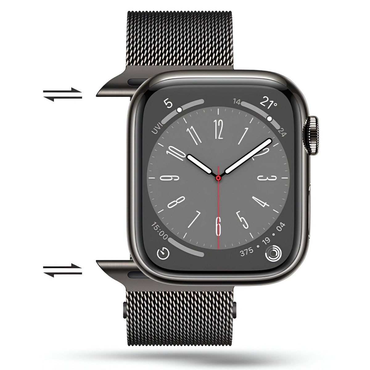 Correa de Apple Watch, de acero inoxidable, unisex, modelo Vyrn