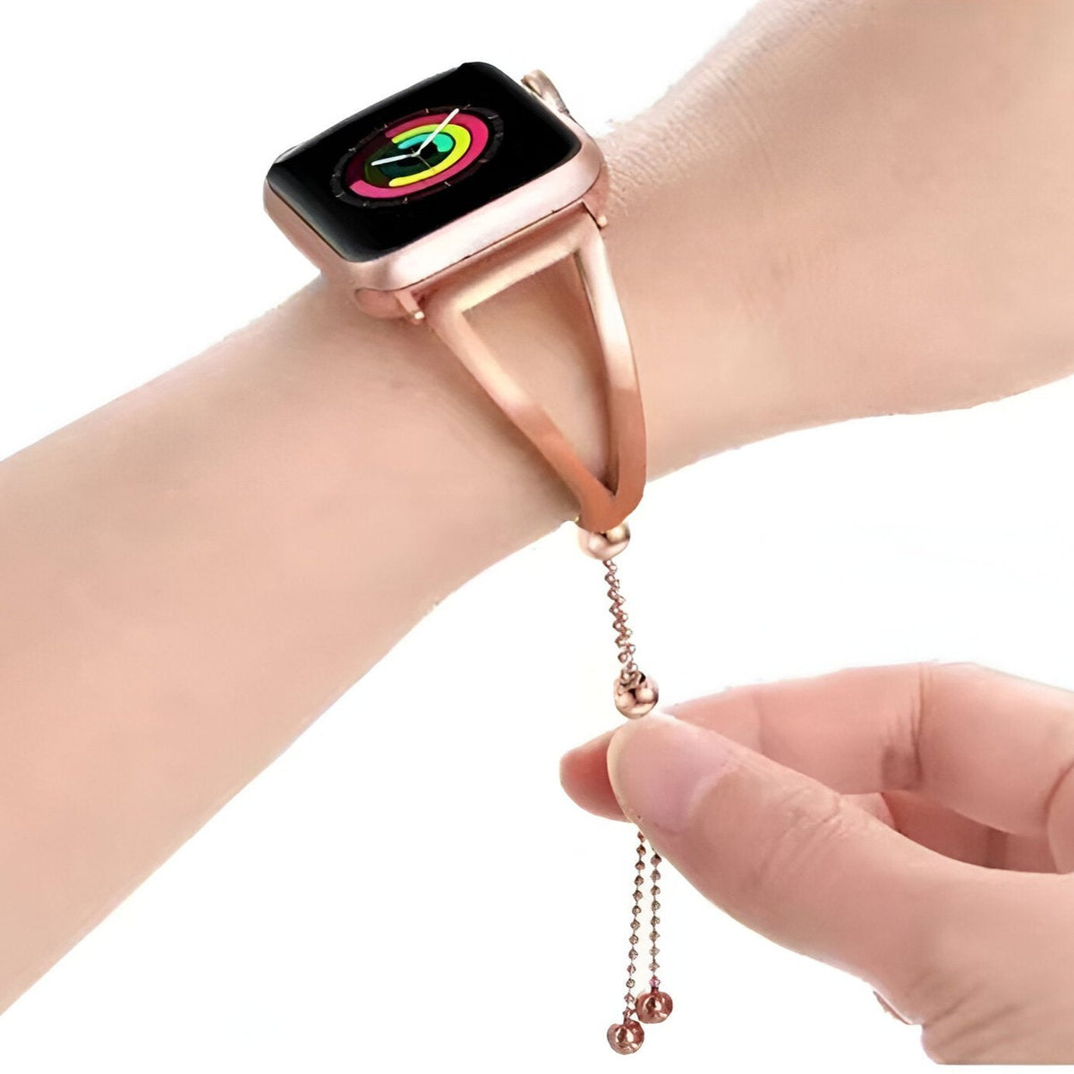Correa Apple Watch, de acero inoxidable, para mujer, modelo Graciela