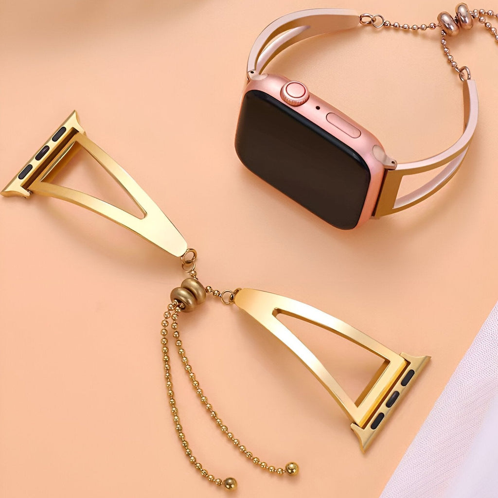 Correa Apple Watch, de acero inoxidable, para mujer, modelo Graciela