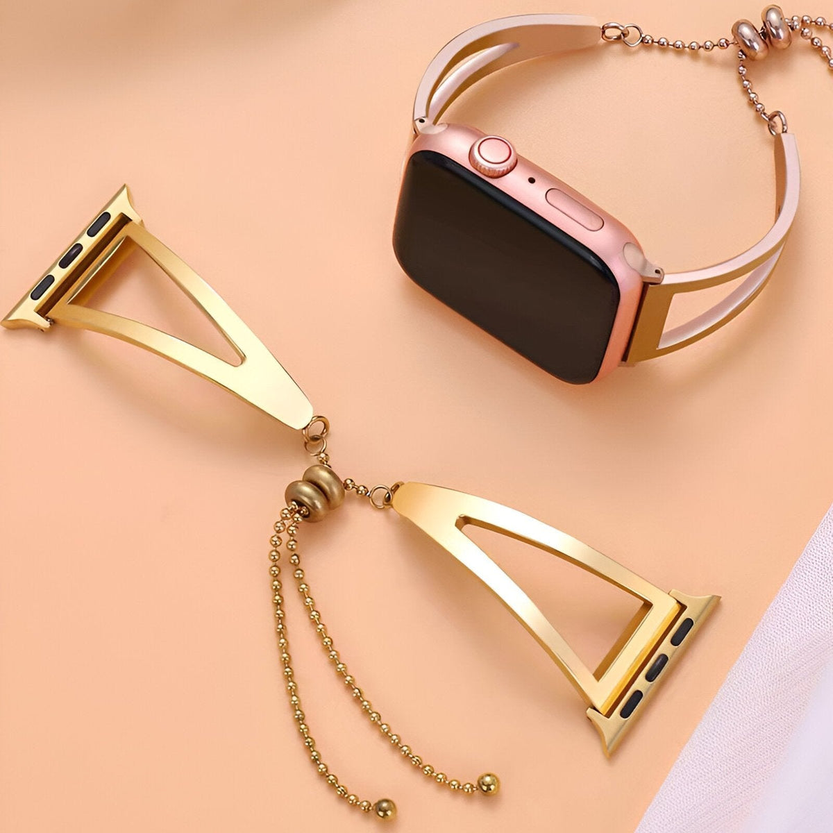 Correa Apple Watch, de acero inoxidable, para mujer, modelo Graciela