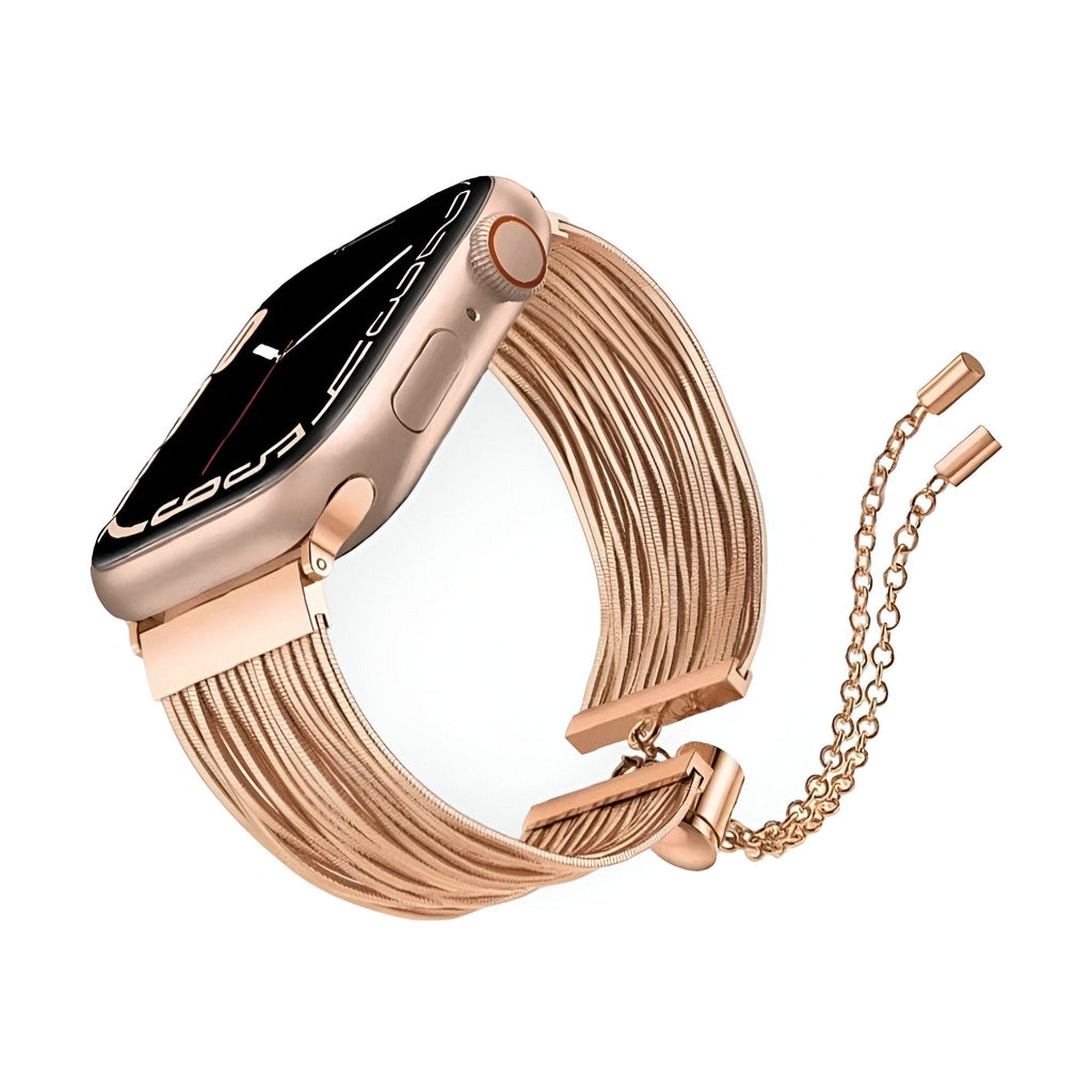 Correa Apple Watch, de acero inoxidable, para mujer, modelo Lorena