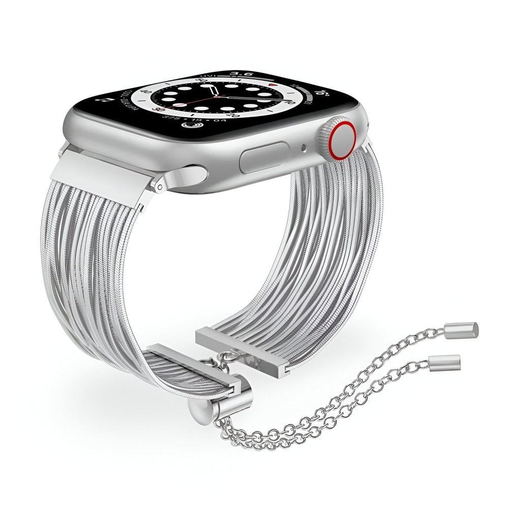 Correa Apple Watch, de acero inoxidable, para mujer, modelo Lorena