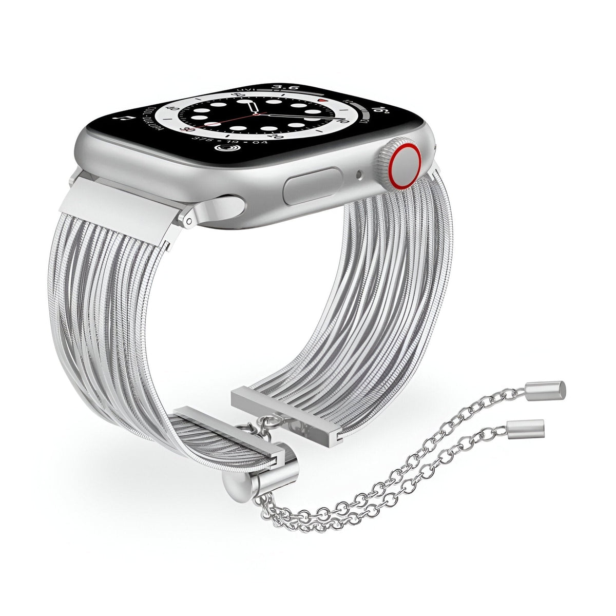 Correa Apple Watch, de acero inoxidable, para mujer, modelo Lorena
