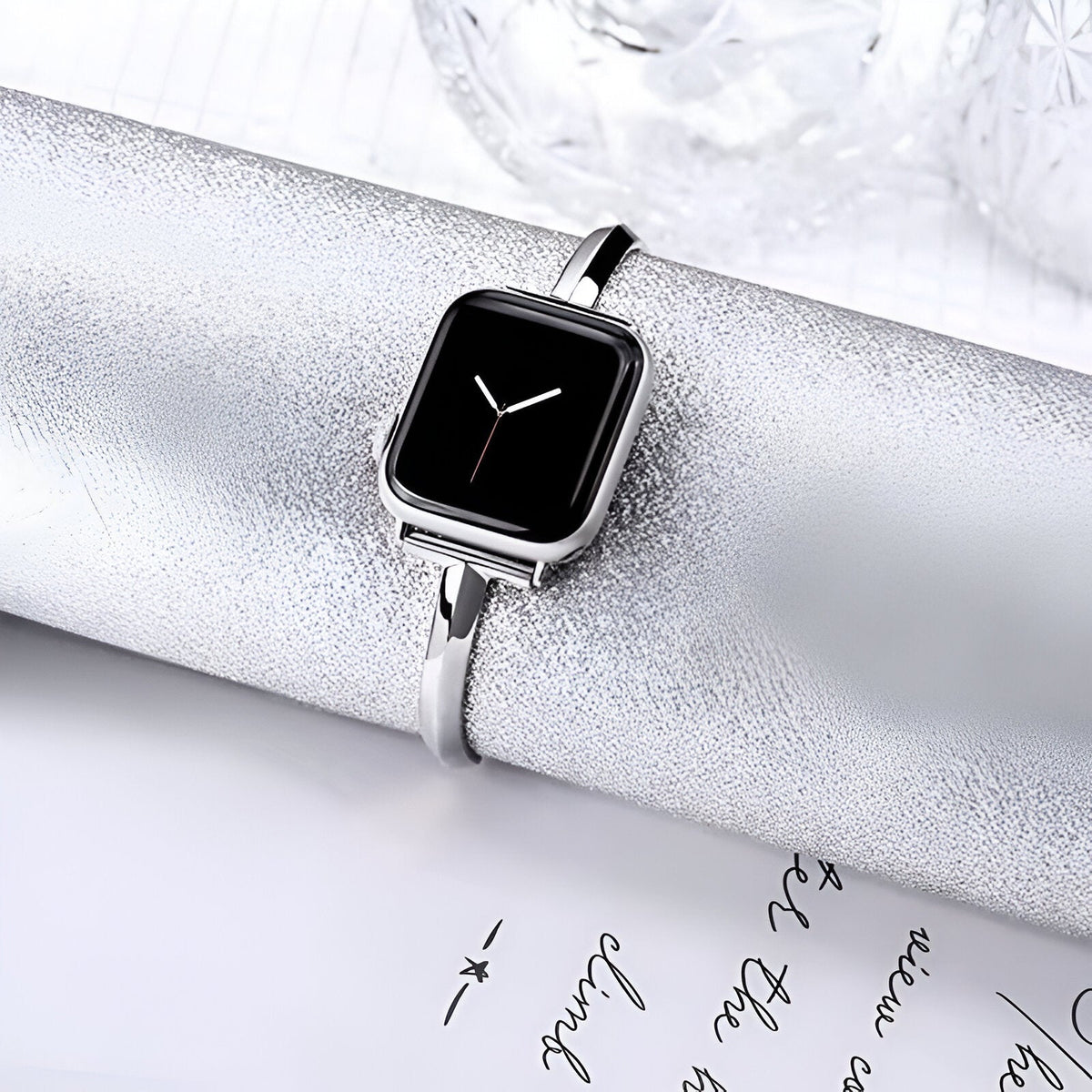 Correa Apple Watch, de acero inoxidable, para mujer, modelo Minoa