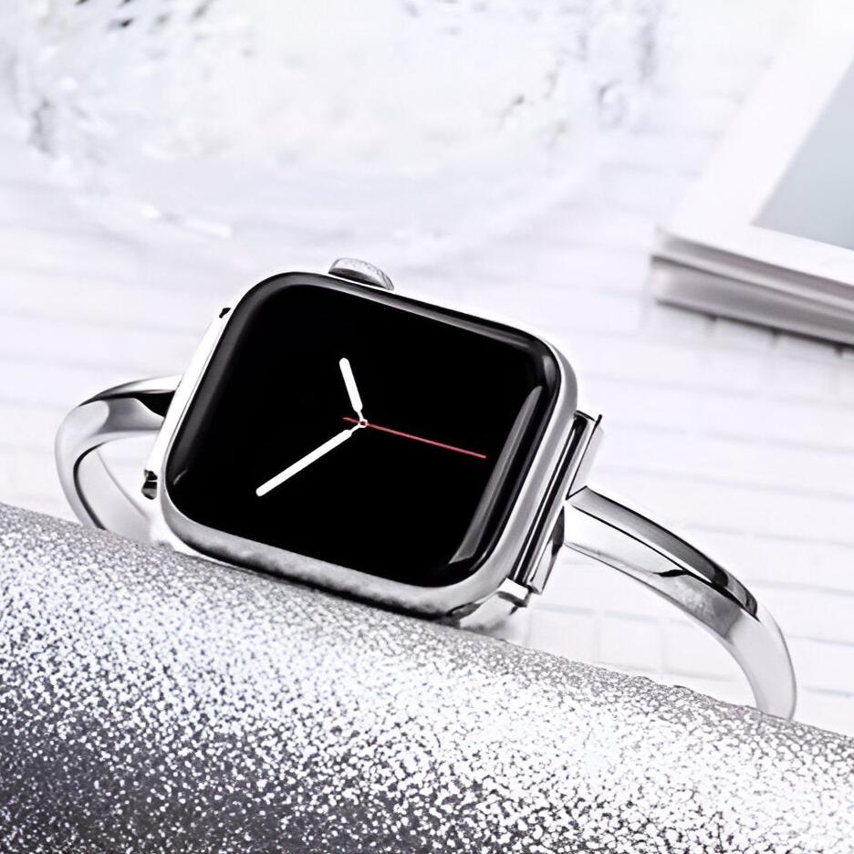 Correa Apple Watch, de acero inoxidable, para mujer, modelo Minoa