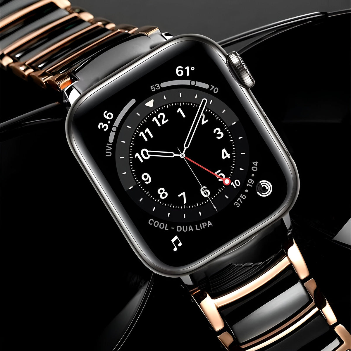 Correa Apple Watch, de acero inoxidable, look chic y lujoso, modelo Delta