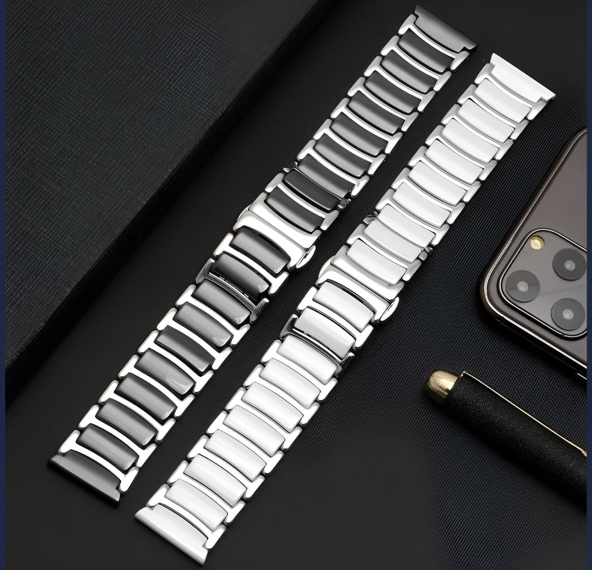 Correa Apple Watch, de acero inoxidable, look chic y lujoso, modelo Delta