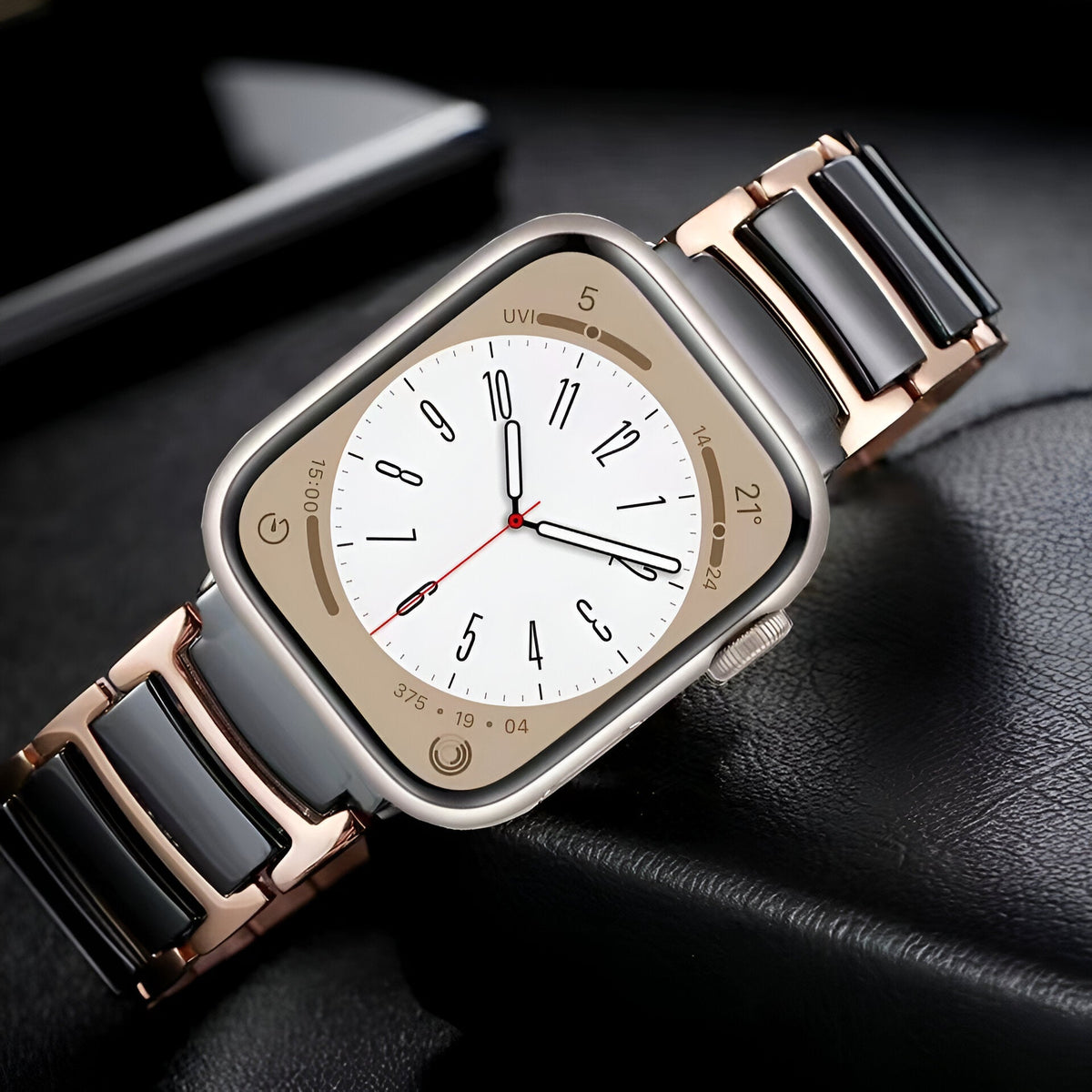 Correa Apple Watch, de acero inoxidable, look chic y lujoso, modelo Delta