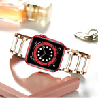 Correa Apple Watch, de acero inoxidable, look chic y lujoso, modelo Delta