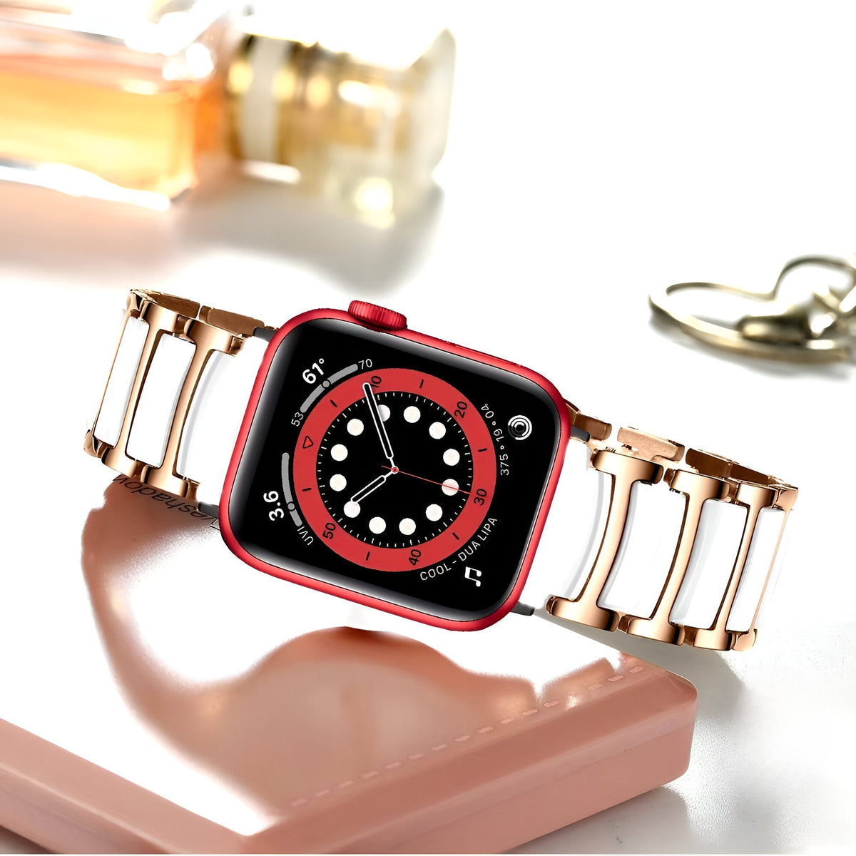 Correa Apple Watch, de acero inoxidable, look chic y lujoso, modelo Delta
