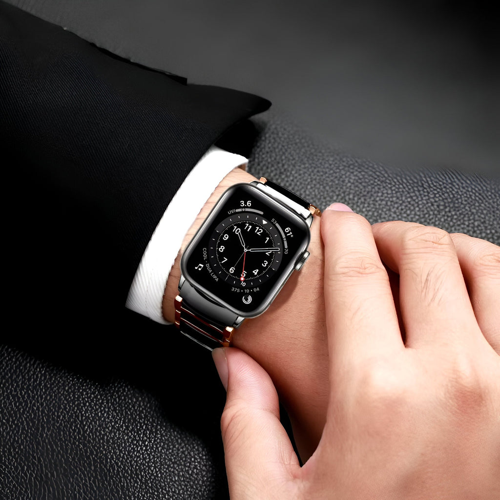 Correa Apple Watch, de acero inoxidable, look chic y lujoso, modelo Delta