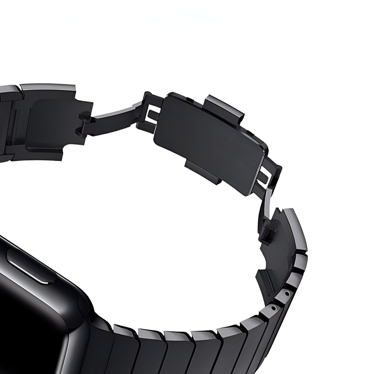 Correa Apple Watch de acero inoxidable, eslabones ajustables, cierre mariposa, modelo Juno
