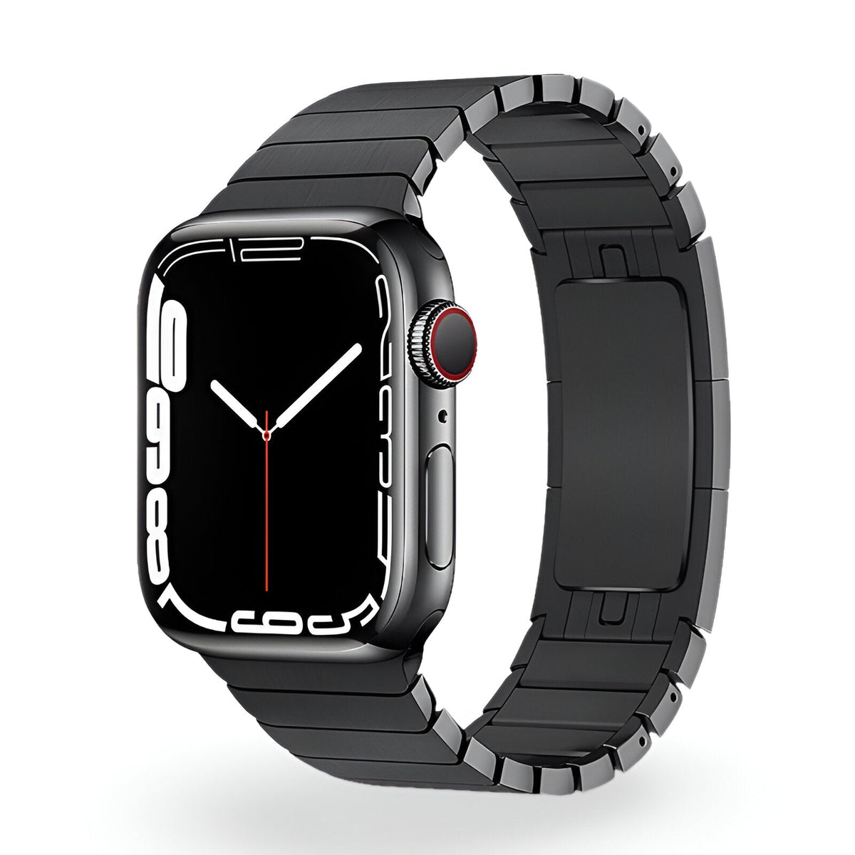 Correa Apple Watch de acero inoxidable, eslabones ajustables, cierre mariposa, modelo Juno