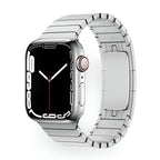 Correa Apple Watch de acero inoxidable, eslabones ajustables, cierre mariposa, modelo Juno