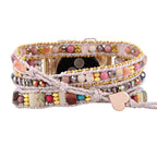 Correa Apple Watch multihilo, cuentas y cristales, dije de corazón, para mujer, modelo Jorah