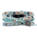 Correa Apple Watch bohemia multihilo, piedras y cuentas trenzadas, para mujer, modelo Nexa