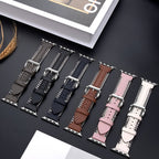 Correa Apple Watch, de piel serraje, con cadena, modelo Zéyou