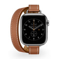 Correa Apple Watch, de piel serraje, de doble vuelta, para mujer, modelo Ermione