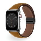 Correa Apple Watch, cierre magnético de dos secciones, costuras estilo silla de montar, modelo Ozias