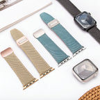 Correa Apple Watch de denim tejido, cierre magnético, modelo Aion