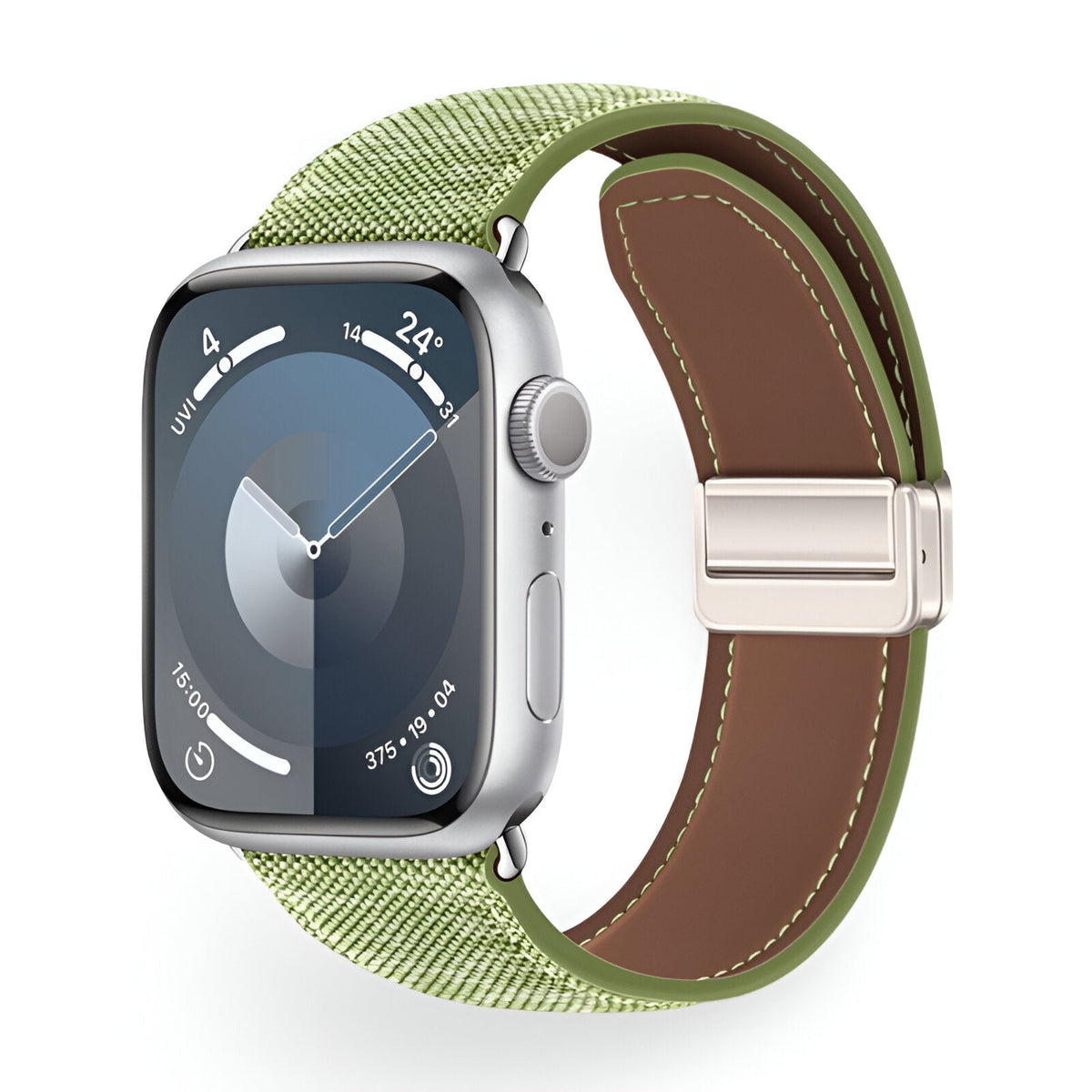 Correa Apple Watch de denim tejido, cierre magnético, modelo Aion