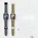 Correa Apple Watch de denim tejido, cierre magnético, modelo Aion