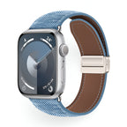 Correa Apple Watch de denim tejido, cierre magnético, modelo Aion
