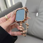 Correa Apple Watch, de metal torsionado, para mujer, modelo Estela